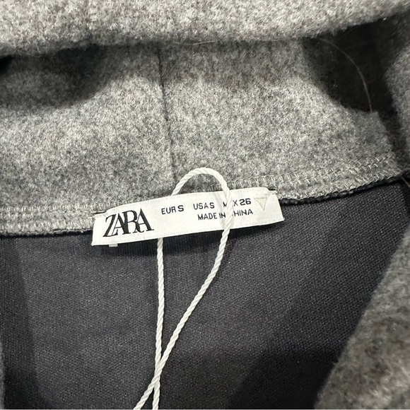 Zara Soft Neoprene Effect Bomber Jacket gray small - Picture 8 of 10